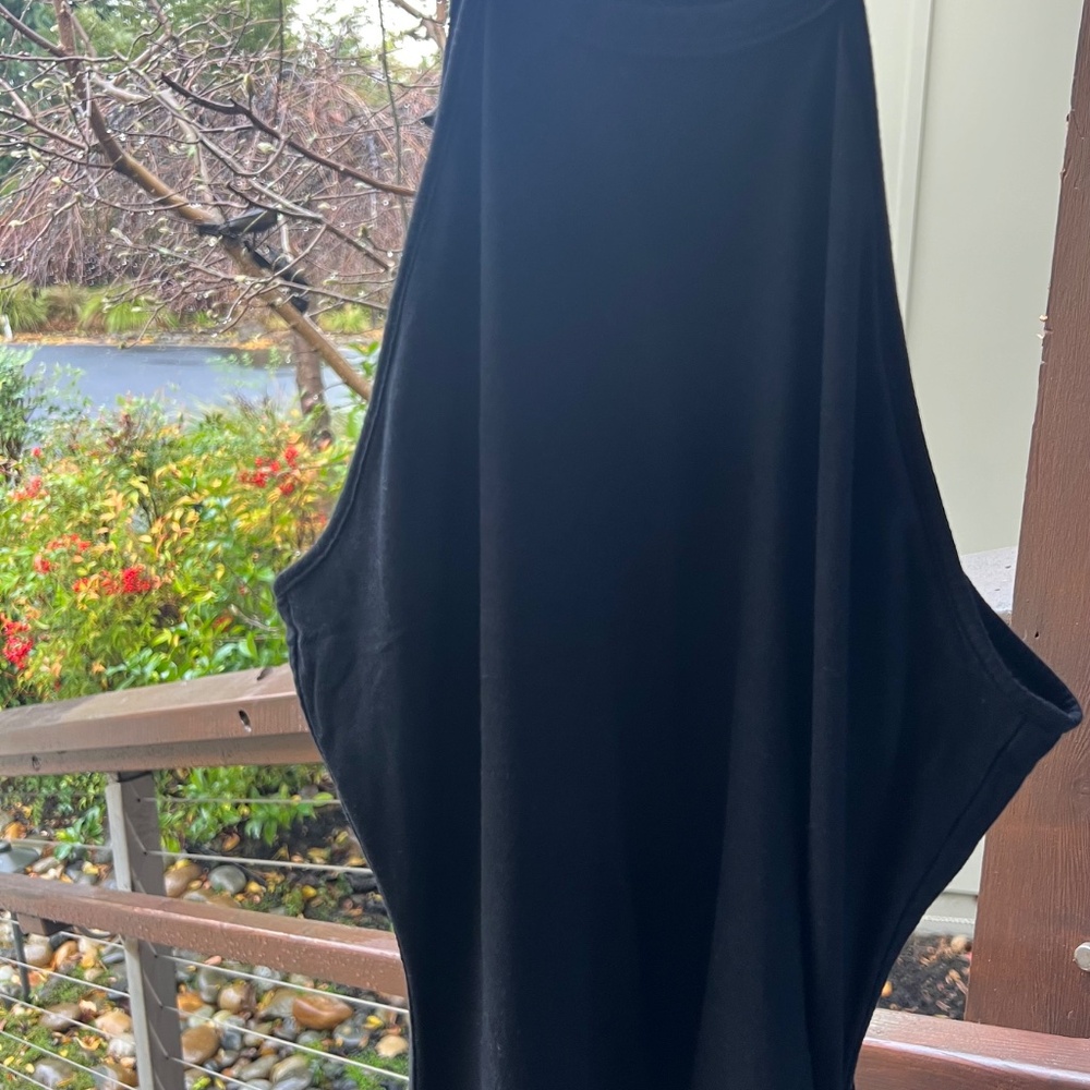 Pam and Gela Long Spandex Dress- Black- Ruched On One Side. - Picture 7 of 11
